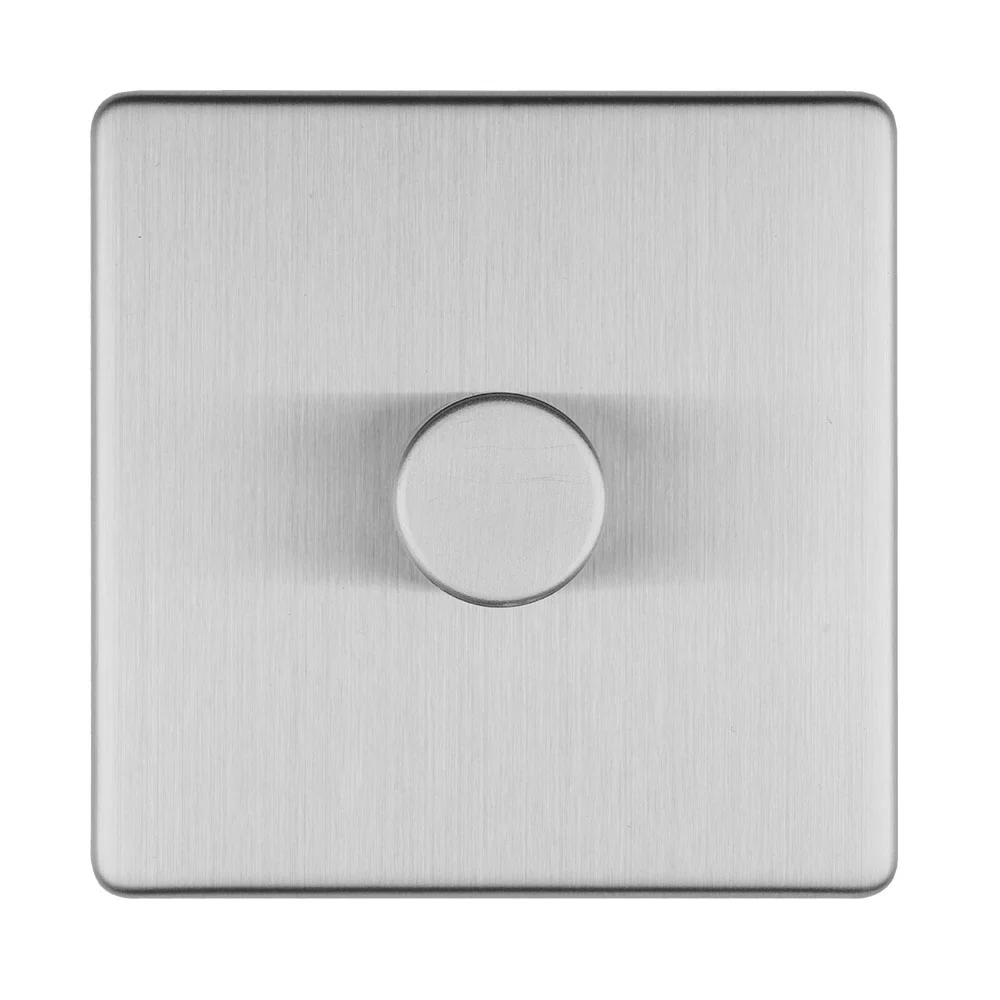 Concealed 3mm 1 Gang Led Push On Off 2Way Dimmer - Stainless Steel - Image 3