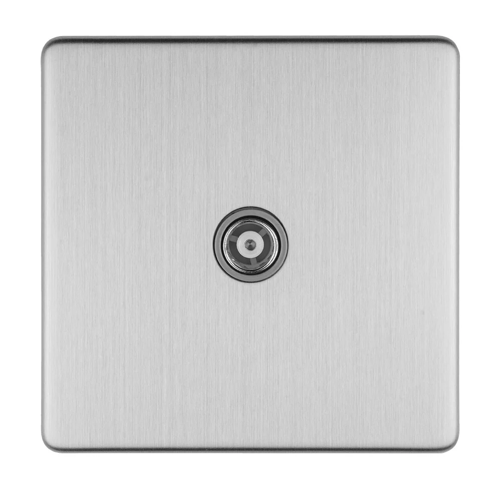 Concealed 3mm 2 Gang Isolated Tv - Stainless Steel - Image 2