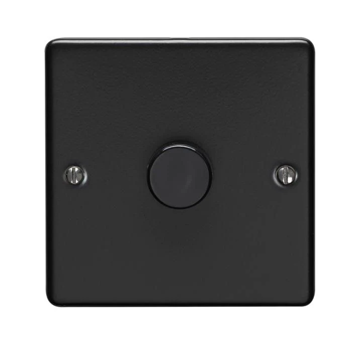 Enhance Decorative 1 Gang Dimmer - Matt Black