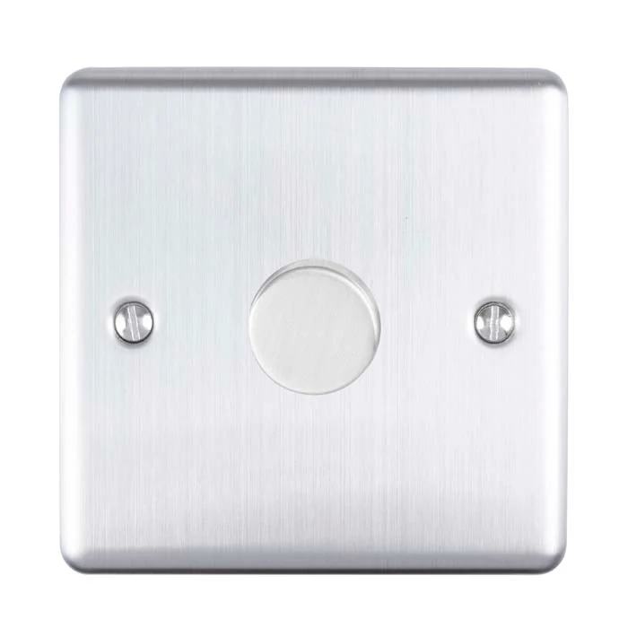 Enhance Decorative 1 Gang Dimmer - Satin Stainless - Image 2