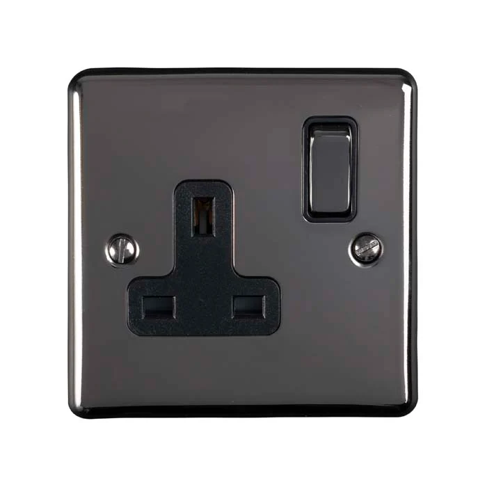 Enhance Decorative 1 Gang Socket - Black Nickel - Image 2