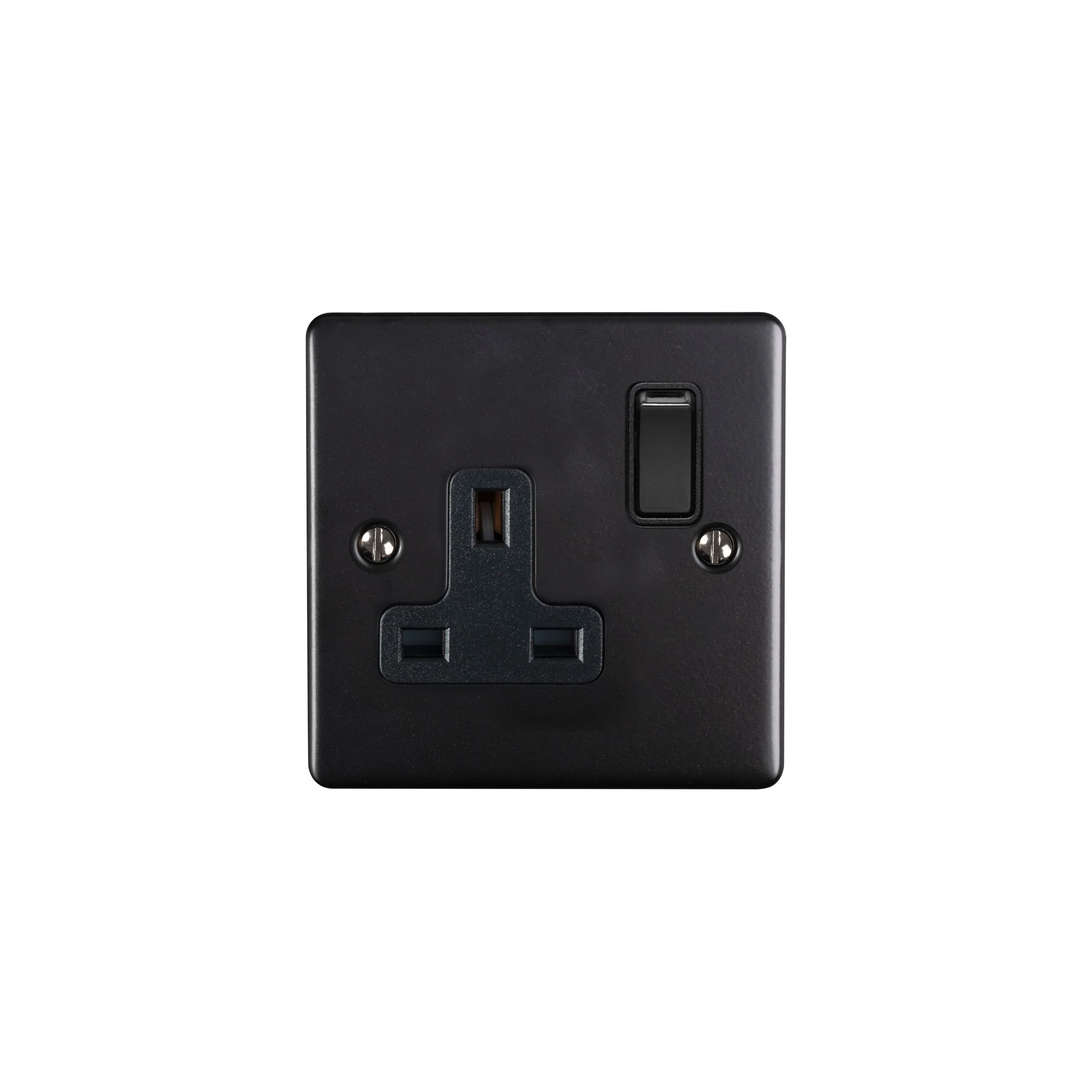 Enhance Decorative 1 Gang Socket - Matt Black - Image 2