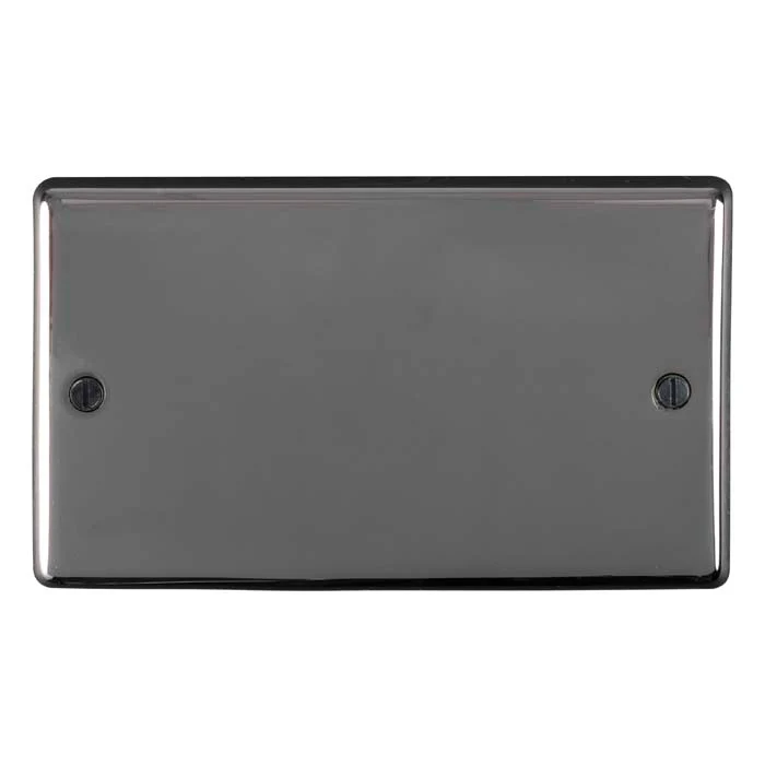 Enhance Decorative Double Blank Plate - Black Nickel - Image 2