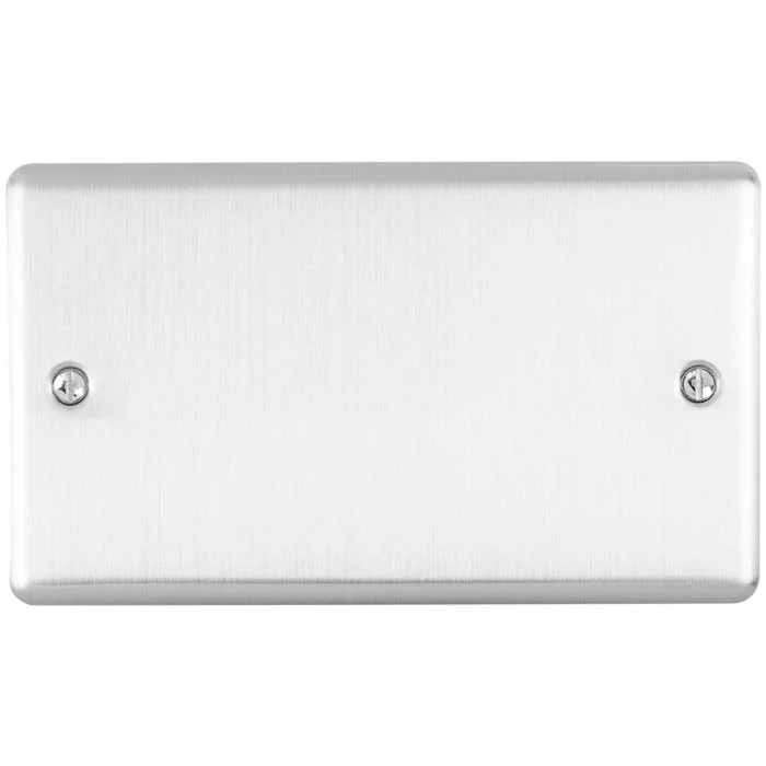 Enhance Decorative Double Blank Plate - Satin Stainless