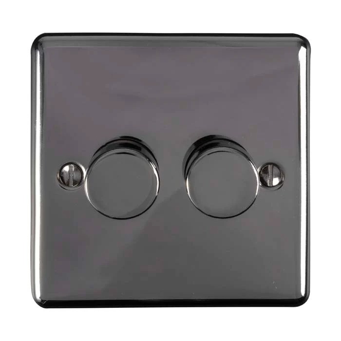 Enhance Decorative 2 Gang Dimmer - Black Nickel - Image 2