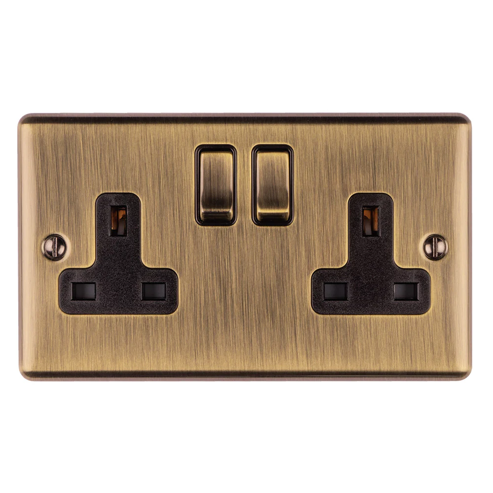 Enhance Decorative 2 Gang Socket - Antique - Image 2