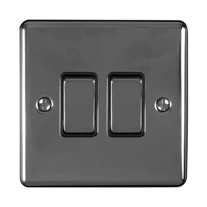 Enhance Decorative 2 Gang Switch - Black Nickel - Image 2
