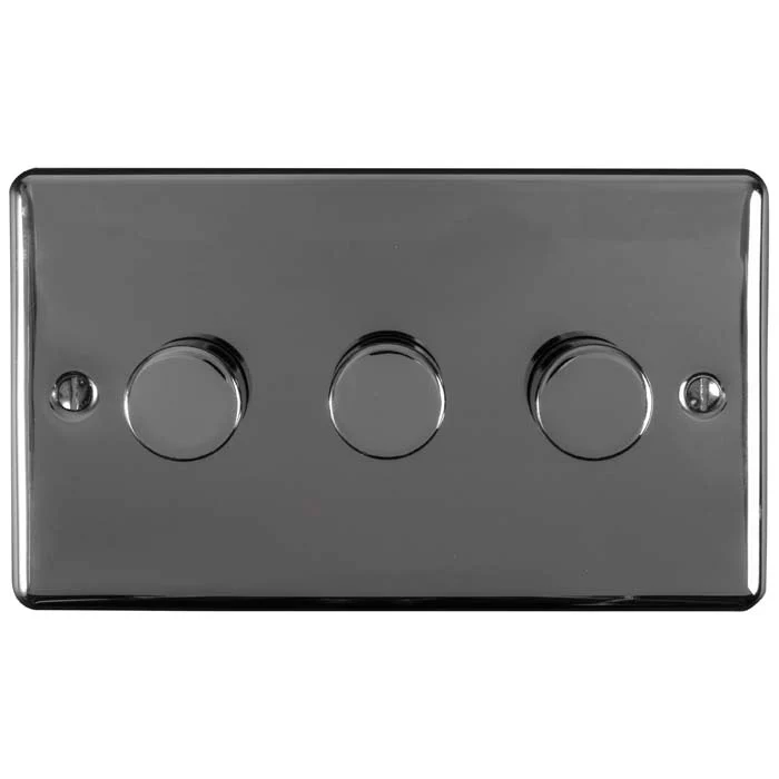 Enhance Decorative 3 Gang Dimmer - Black Nickel - Image 2
