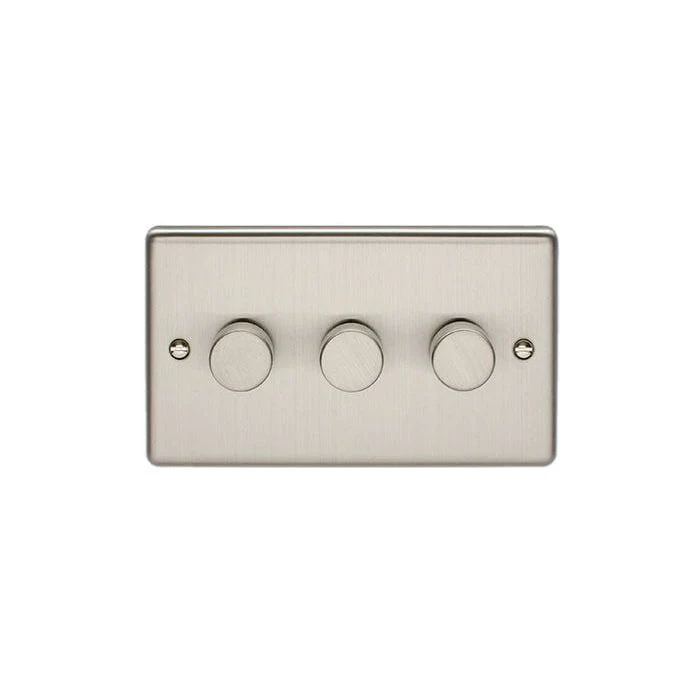 Enhance Decorative 3 Gang Dimmer - Satin Stainless