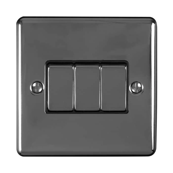 Enhance Decorative 3 Gang Switch - Black Nickel - Image 2