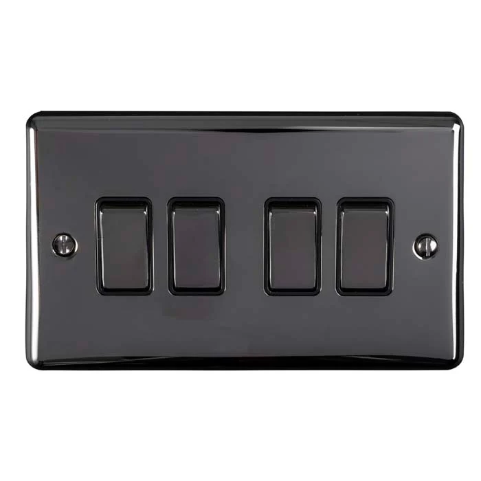 Enhance Decorative 4 Gang Switch - Black Nickel - Image 2