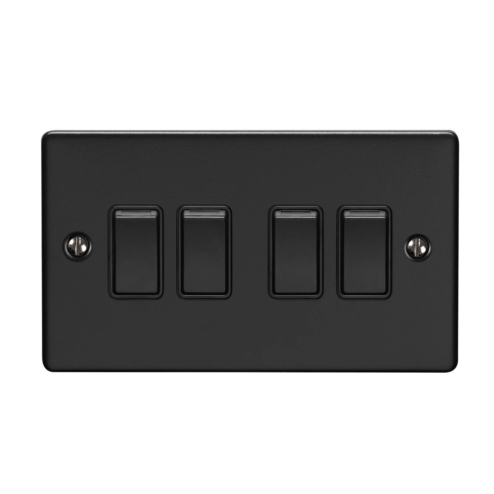 Enhance Decorative 4 Gang Switch - Matt Black - Image 2