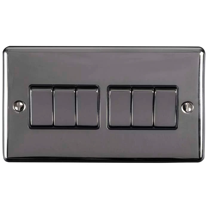 Enhance Decorative 6 Gang Switch - Black Nickel - Image 2