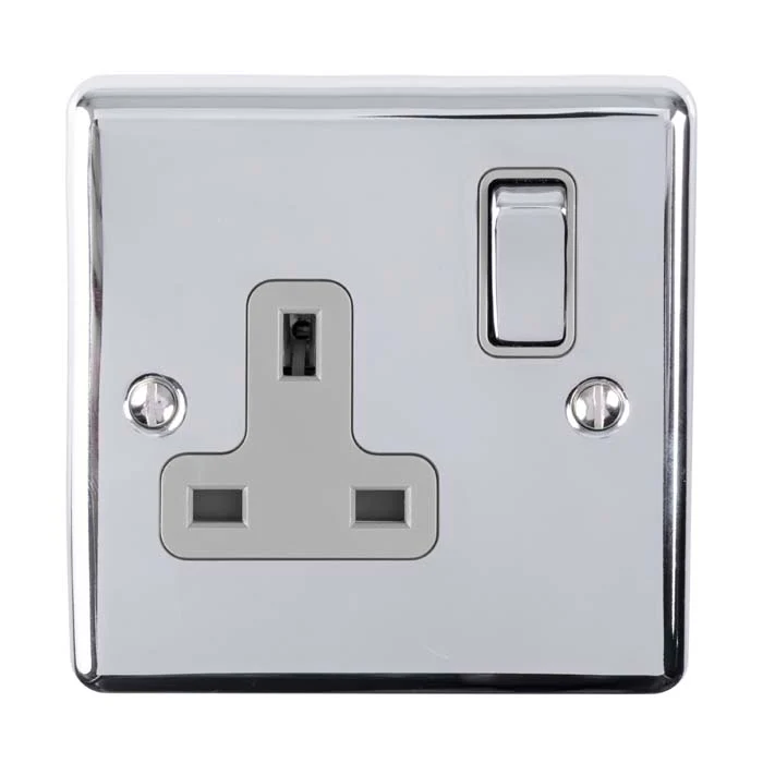 Enhance Decorative 1 Gang Socket - Polished Chrome - Image 5