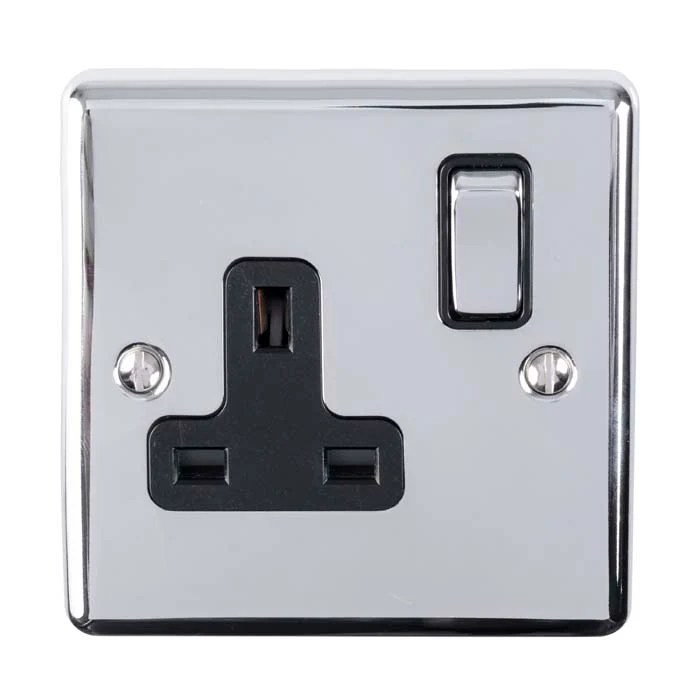 Enhance Decorative 1 Gang Socket - Polished Chrome - Image 6