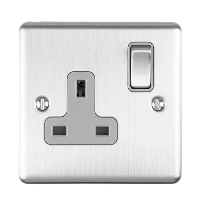 Enhance Decorative 1 Gang Socket - Satin Stainless - Image 5
