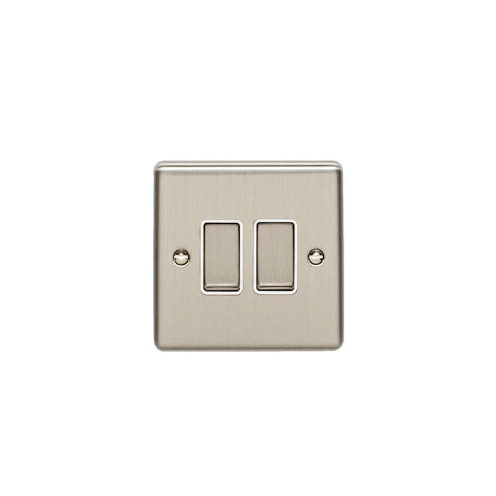 Enhance Decorative 2 Gang Switch - Satin Stainless - Image 2