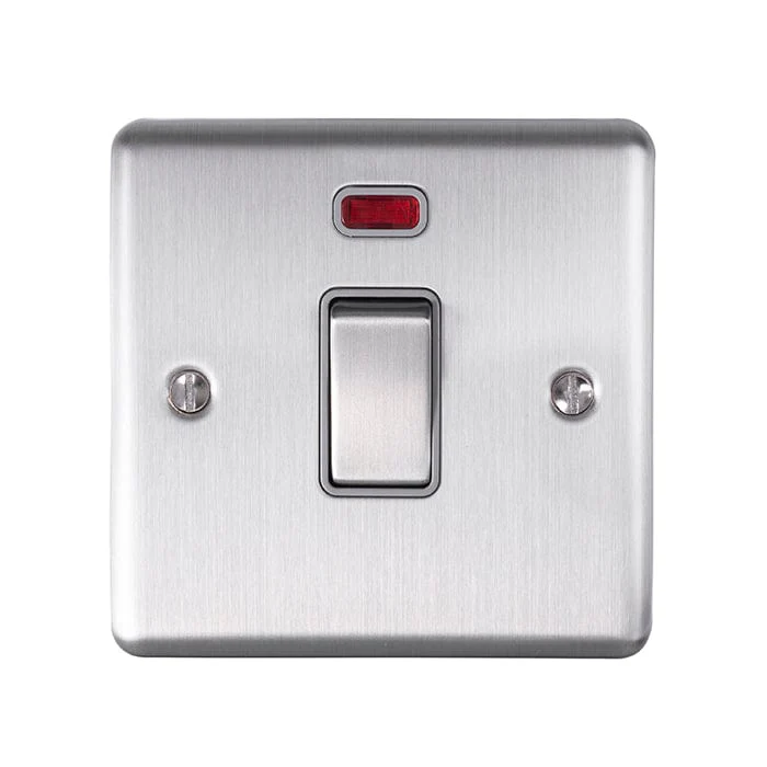 Enhance Decorative 20Amp Switch With Neon Indicator - Satin Stainless - Image 2