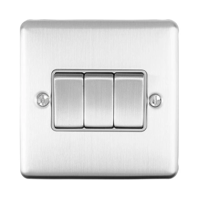 Enhance Decorative 3 Gang Switch - Satin Stainless - Image 2