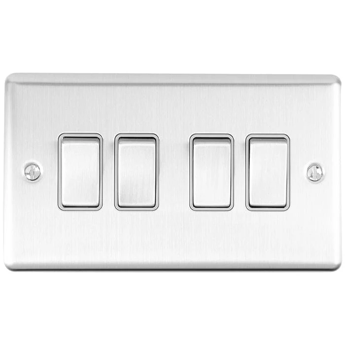 Enhance Decorative 4 Gang Switch - Satin Stainless - Image 2