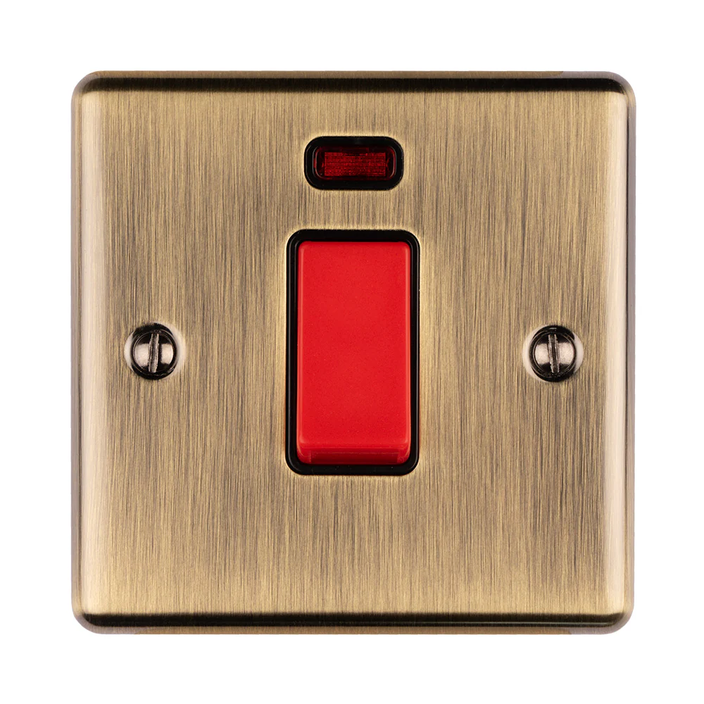Enhance Decorative 45Amp Switch With Neon Indicator - Antique - Image 3