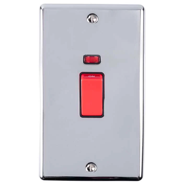 Enhance Decorative 45Amp Switch With Neon Indicator - Polished Chrome - Image 11