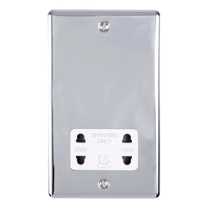 Enhance Decorative Shaver Socket - Polished Chrome - Image 4