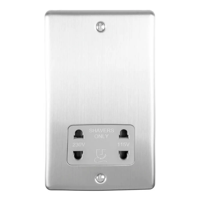 Enhance Decorative Shaver Socket - Satin Stainless - Image 5