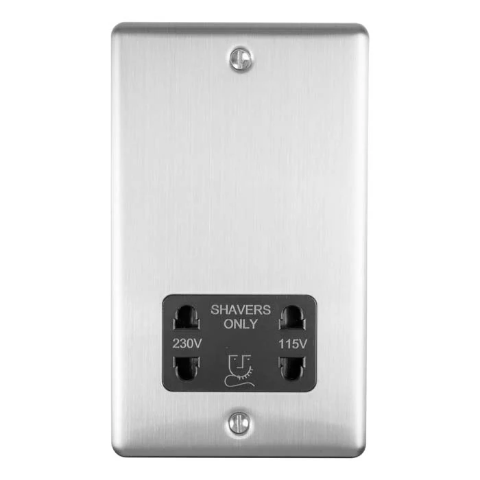 Enhance Decorative Shaver Socket - Satin Stainless - Image 6