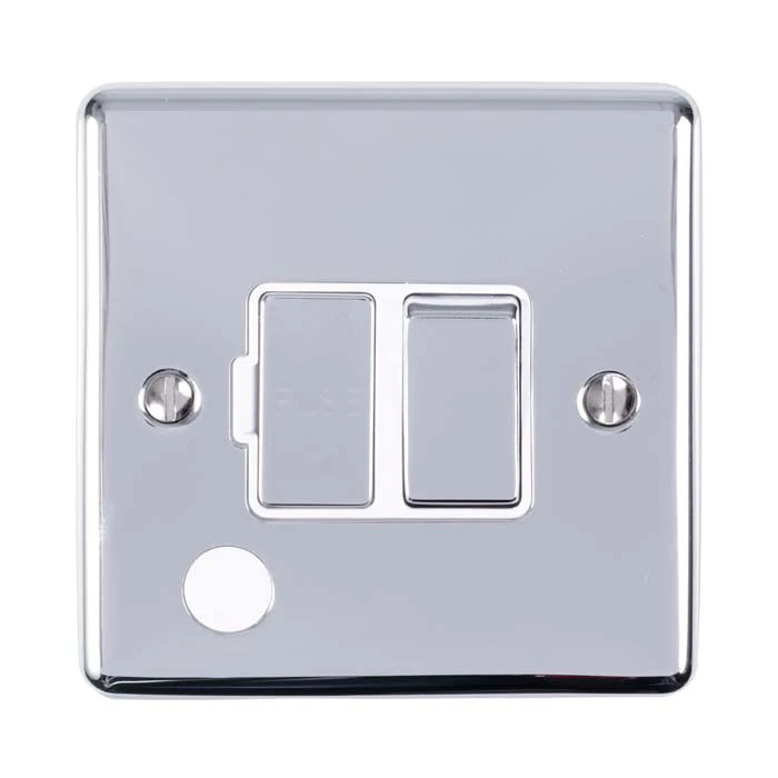 Enhance Decorative Switched Fuse Spur With Flex Outlet - Polished Chrome - Image 4