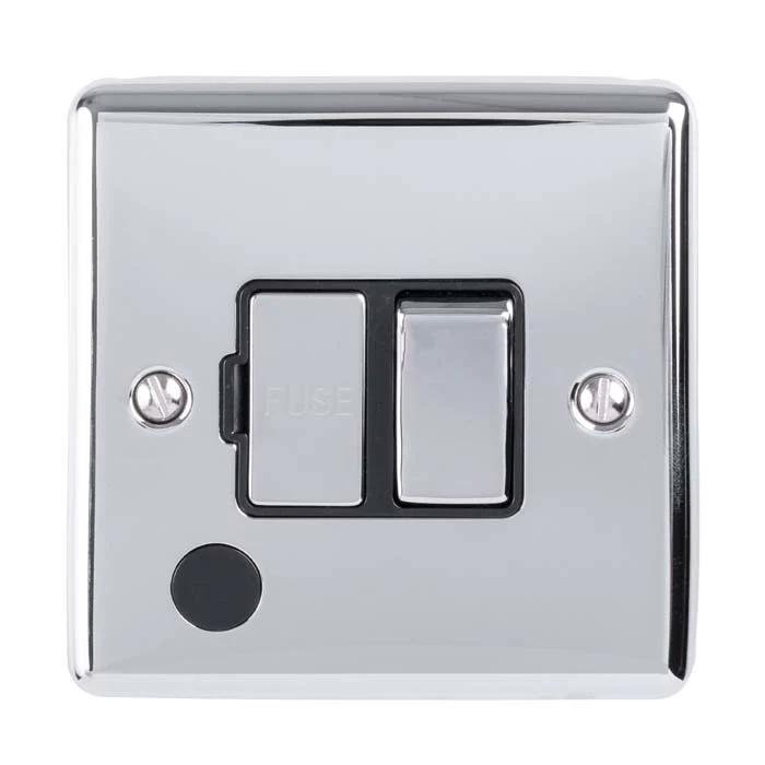 Enhance Decorative Switched Fuse Spur With Flex Outlet - Polished Chrome - Image 6