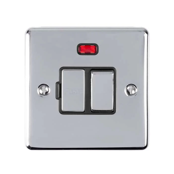 Enhance Decorative Switched Fuse Spur With Neon Indicator - Polished Chrome - Image 3