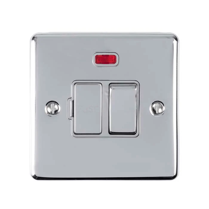 Enhance Decorative Switched Fuse Spur With Neon Indicator - Polished Chrome - Image 4