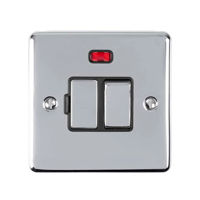 Enhance Decorative Switched Fuse Spur With Neon Indicator - Polished Chrome - Image 5