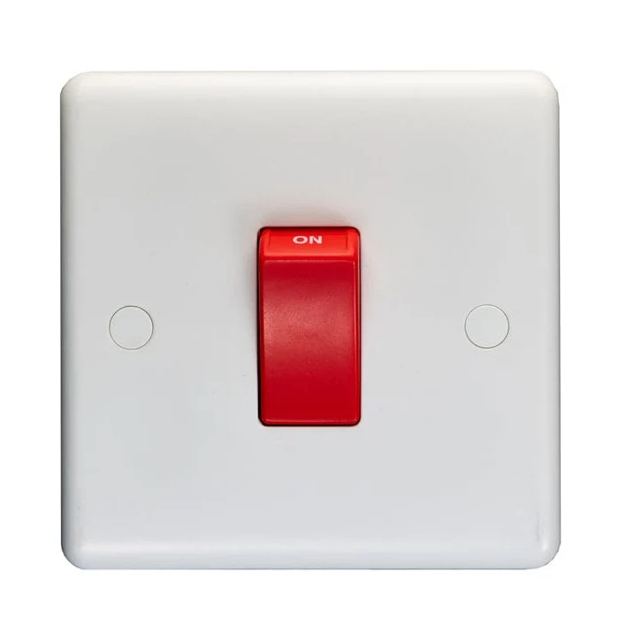 Enhance White Plastic 45Amp Switch - White - Image 2