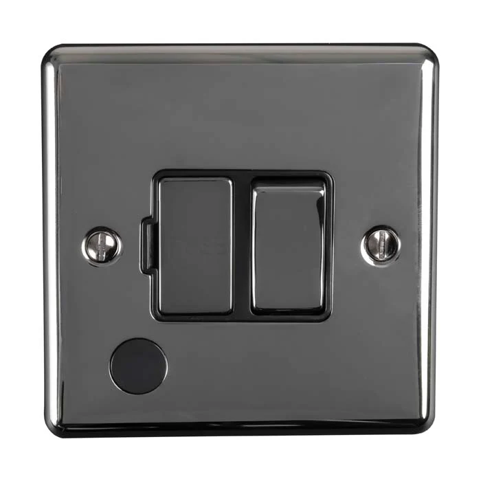 Enhance Decorative Switched Fuse Spur With Flex Outlet - Black Nickel - Image 2