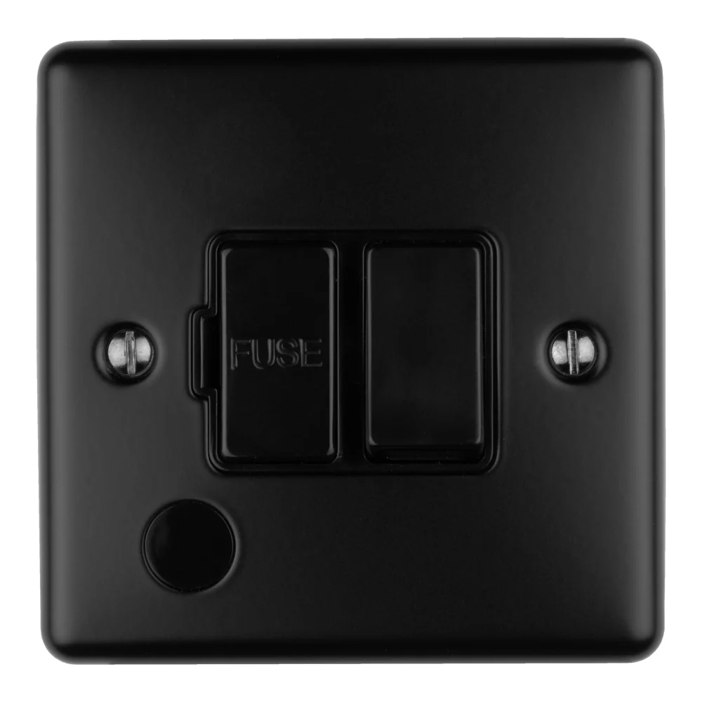 Enhance Decorative Switched Fuse Spur With Flex Outlet - Matt Black - Image 3