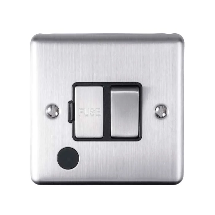 Enhance Decorative Switched Fuse Spur With Flex Outlet - Satin Stainless - Image 2