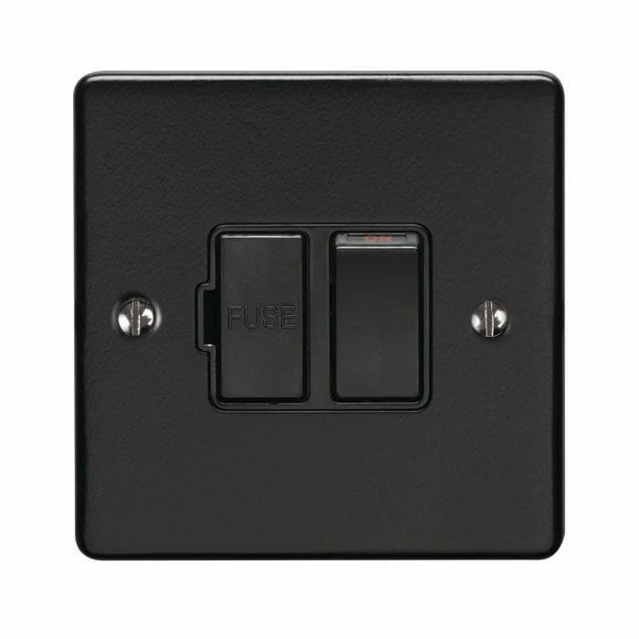 Enhance Decorative Switched Fuse Spur - Matt Black