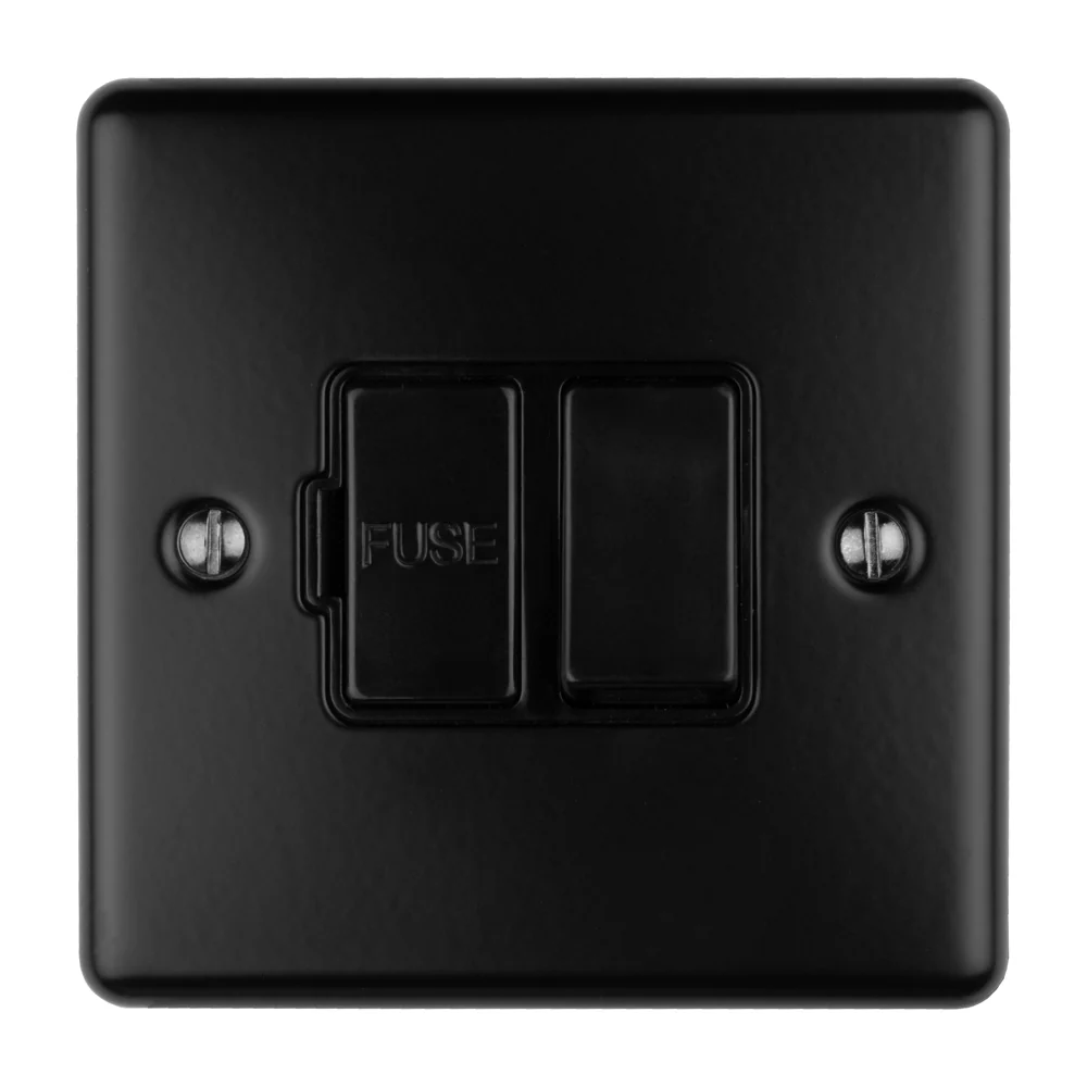 Enhance Decorative Switched Fuse Spur - Matt Black - Image 2