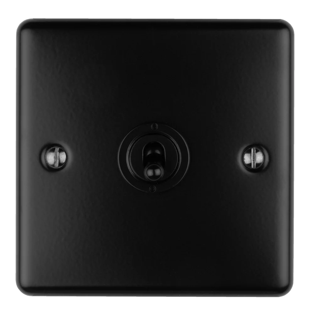 Enhance Decorative 1 Gang Toggle Switch - Matt Black - Image 3
