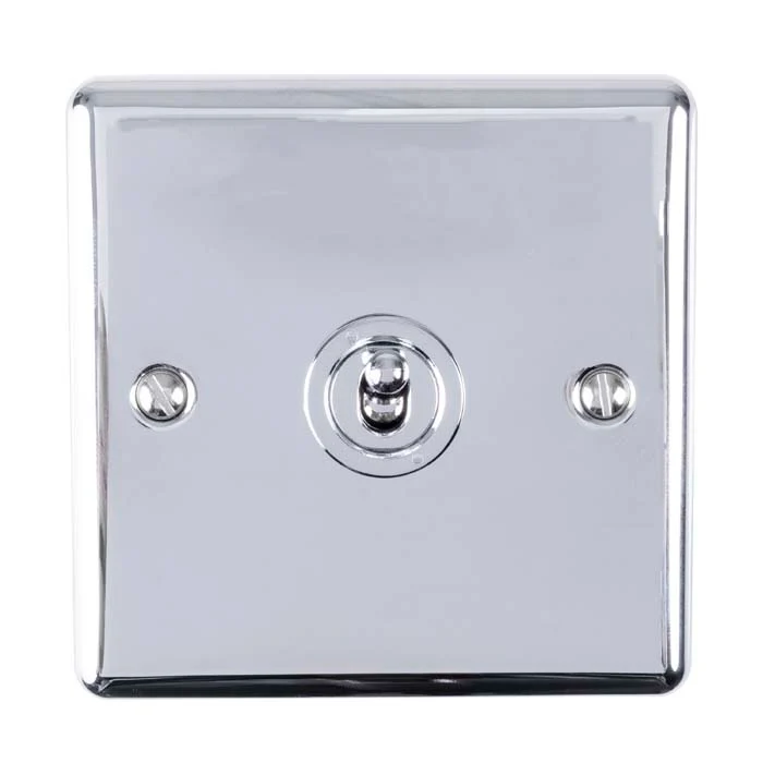 Enhance Decorative 1 Gang Toggle Switch - Polished Chrome - Image 2