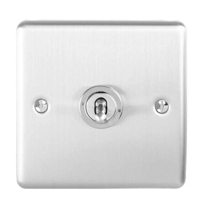Enhance Decorative 1 Gang Toggle Switch - Satin Stainless - Image 2