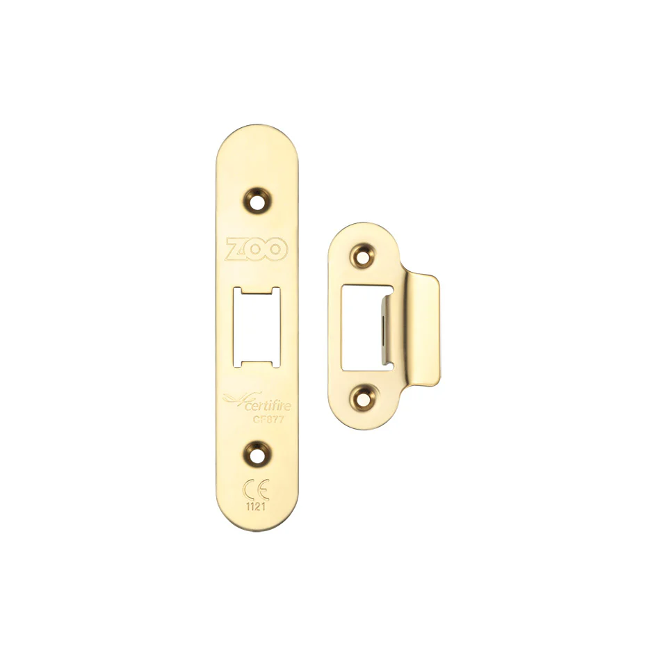 Spare Acc Pk for UK Flat Latch - contains Radius Forend, Strike and Fixing Screws - Image 2