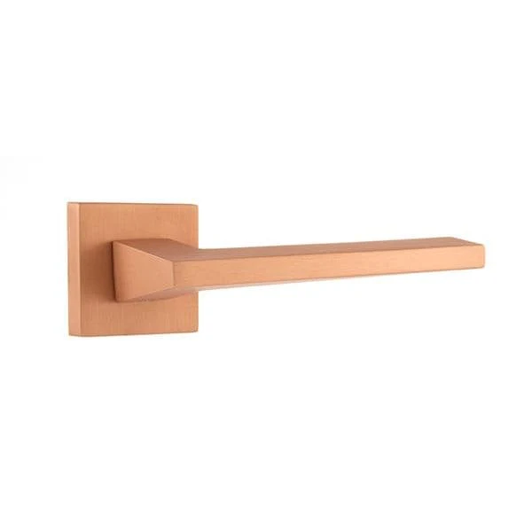 Forme Lorena Designer Lever on Minimal Square Rose - Urban Satin Copper