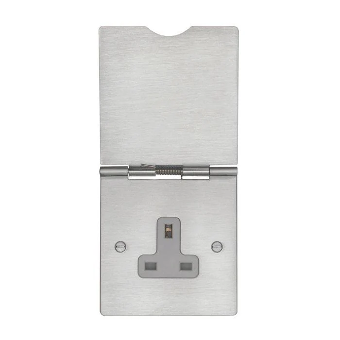 Utility 1 Gang Floor Socket - Grey