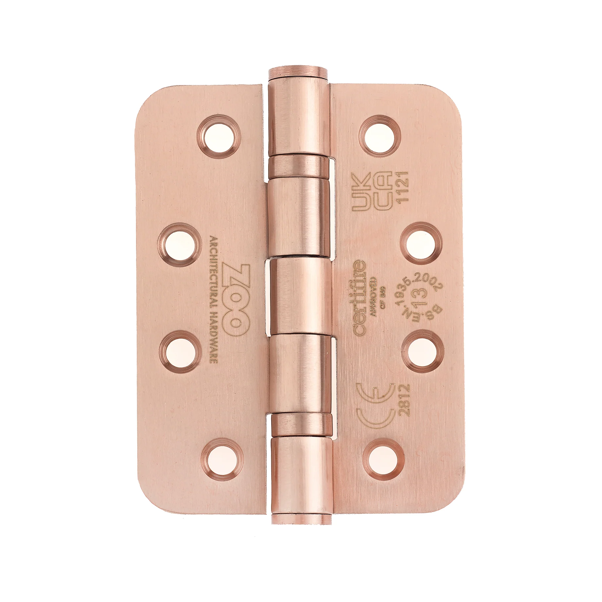 Grade 13 Hinges - Ball Bearing 102mm x 76mm x 3mm Pair And a Half Radius Corner - Image 4