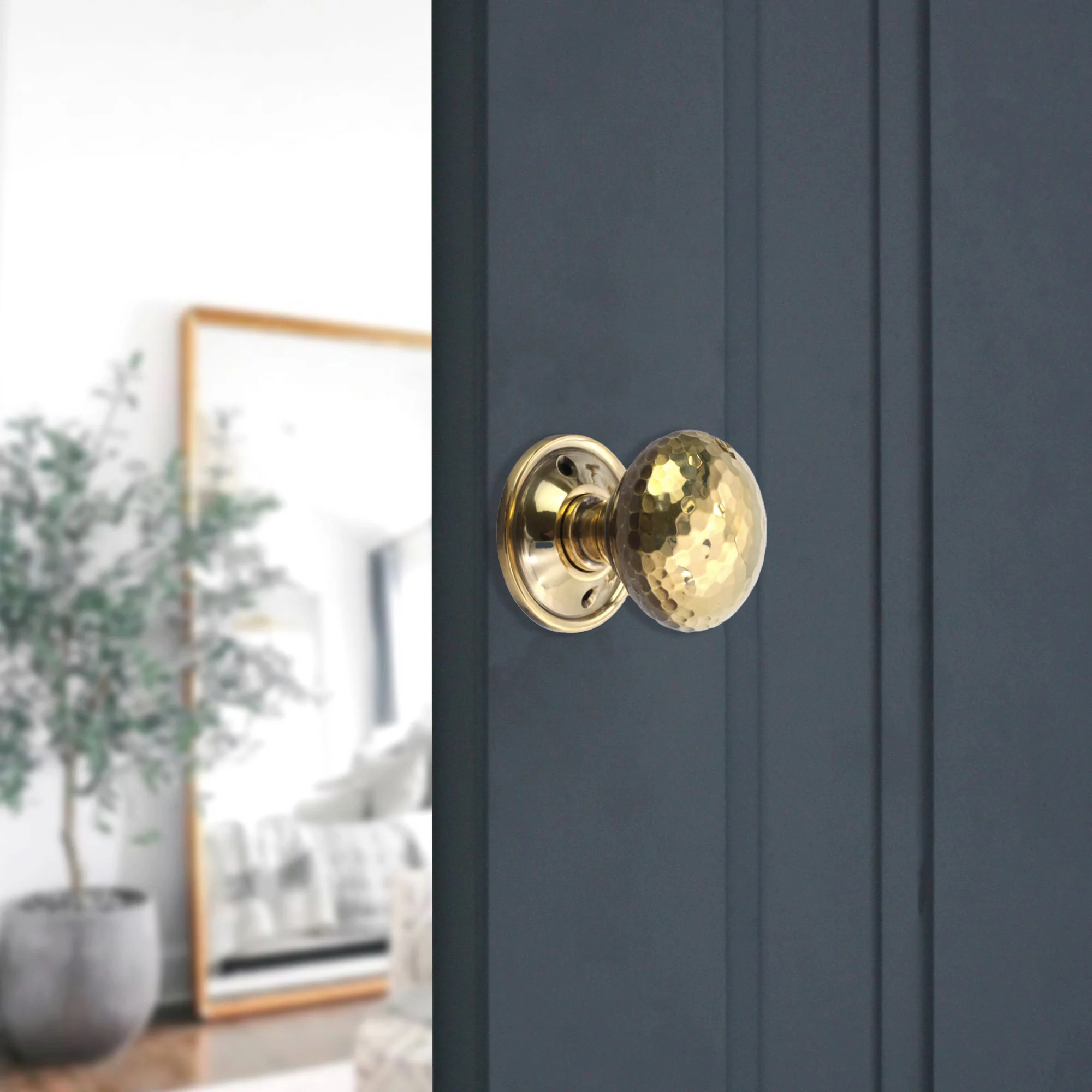 Hammered Mushroom Mortice/Rim Door Knob - Image 5