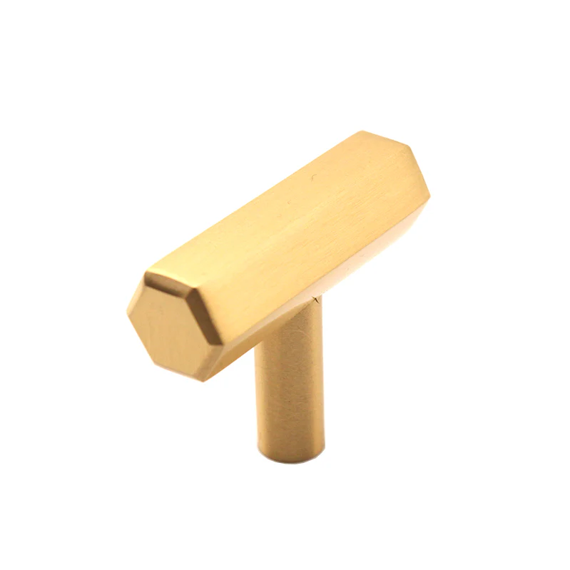 Hexagonal T bar Cupboard Pull