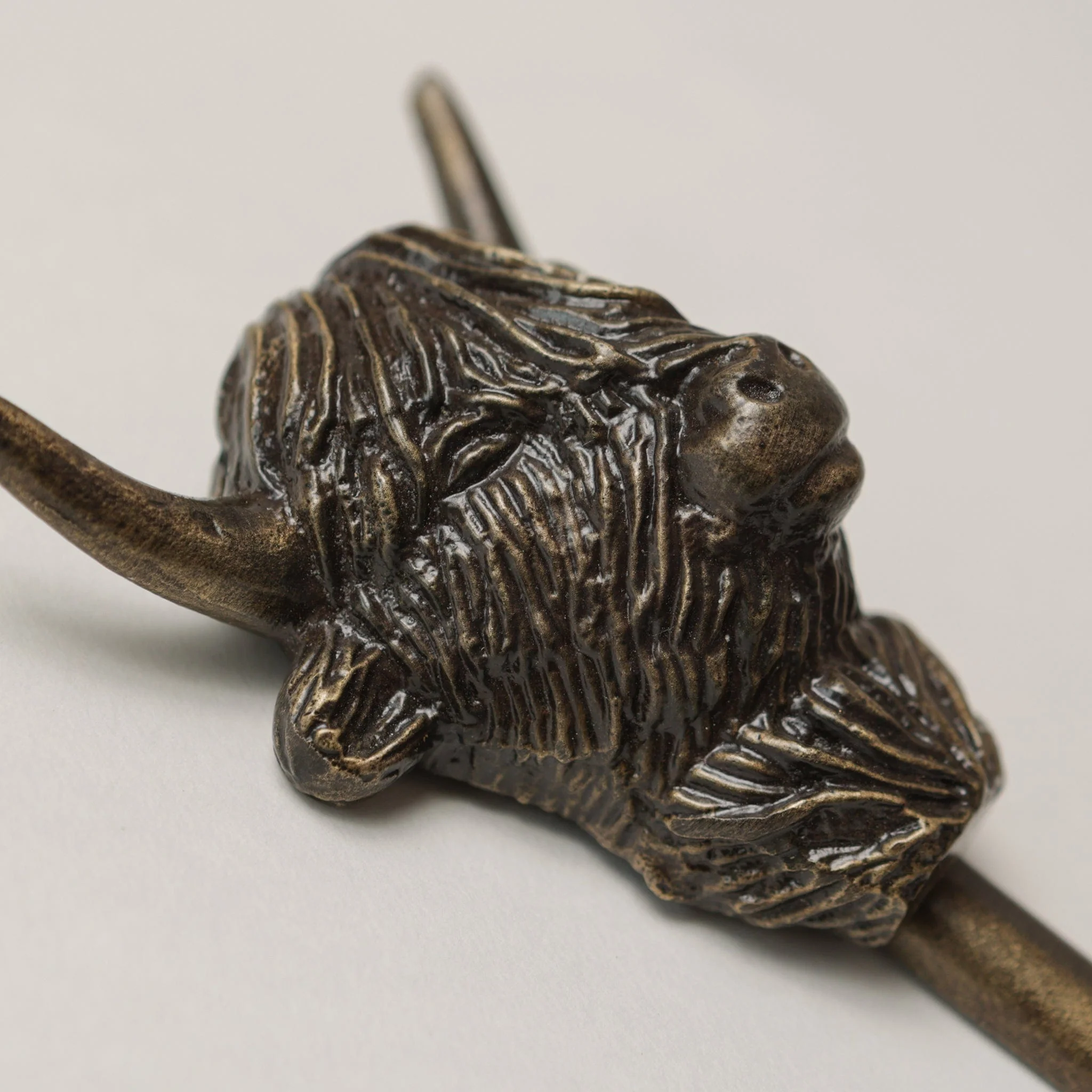 Highland Cow Coat Hook - Heritage Finish - Image 3